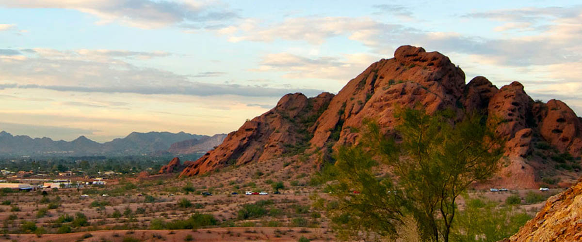 A view of Papago Buttes in Tempe, Arizona, a state considered one of the safest places in the U.S. to do business.