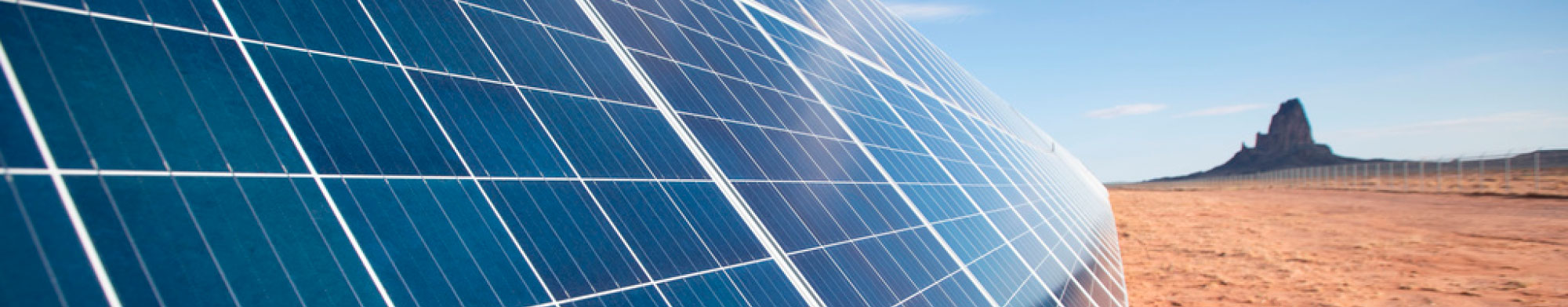 A field of solar panels, part of SRP's ongoing development of renewable resources, including utility-scale solar projects.