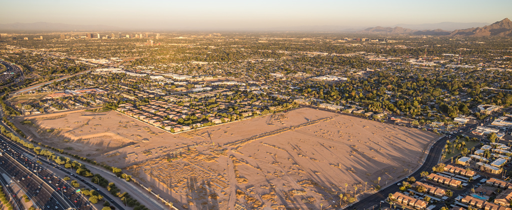 Large, empty site in the Greater Phoenix area.